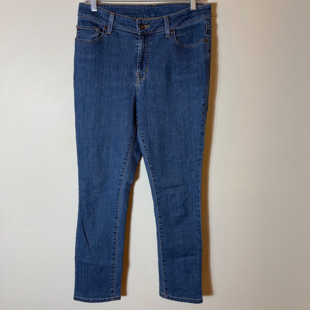 L.L. Bean Denim Jeans Straight Leg‎ Dark Wash Comfortable Size 10 Regular